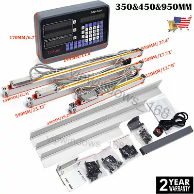 3Axis 14  18  38  Linear Glass Scale Bridgeport CNC Mill Digital Readout DRO Kit • $259.99