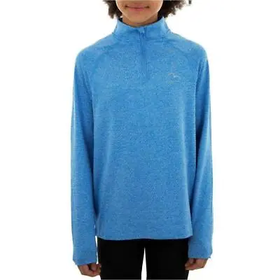£8.95 • Buy More Mile Train To Run Kids Running Top Blue Long Sleeve Half Zip Jersey Junior