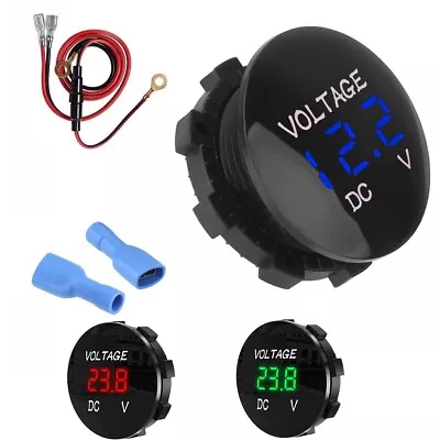 12V-24V Car Marine Motorcycle Red LED Digital Volt Meter Voltage Battery Gauge • $5.99