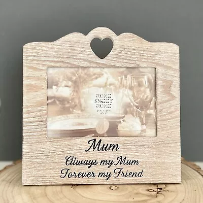 Wooden Heart Sentiment Photo Frame Picture Frame 4 X 6 Inch Mum Gift • £7.95