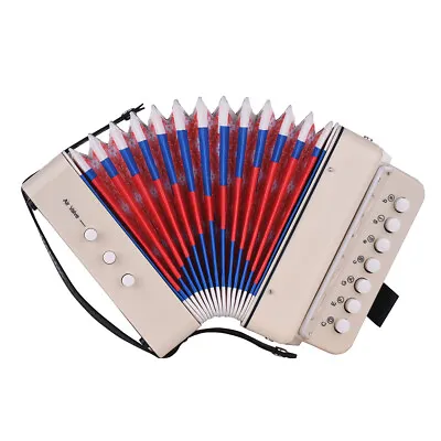    Accordion 10 Buttons 14 Notes Instrument Supports Bass Chords A7G1 • $29.13