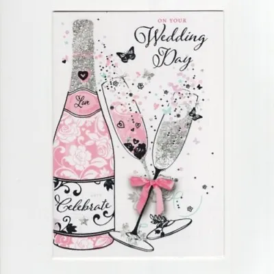 Wedding Day Card Congratulations To Both Of You Colour Inside • £1.99