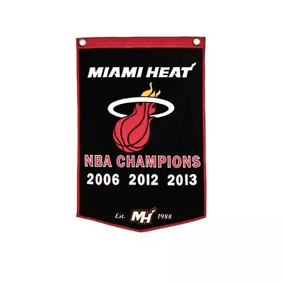 Miami Heat NBA Champions Banner Flag 3*5 FT Basketball Dwyane Wade LeBron James • $19.99