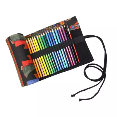 Paint Brush Canvas Pouches Colored Pencil Case Portable • £9.35