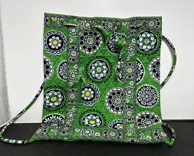 Vera Bradley Backpack Green Floral Cupcakes Retired Pattern Drawstring Bag Purse • $25