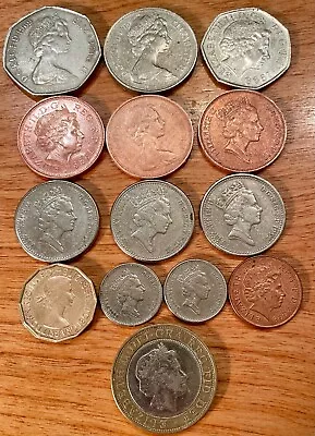 Lot Of 14 Queen Elizabeth Ii Mixed Currency Coins 1953 - 2008 • $7.50