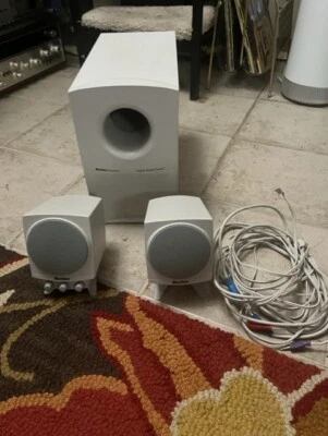 $35 • Buy Boston Acoustics Media Theater System Speakers Sub Wire And Power Supply