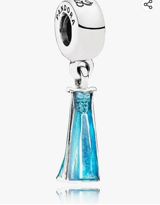 $45 • Buy Authentic Pandora Sterling Silver Disney Frozen Elsa Dress Dangle Charm. Retired