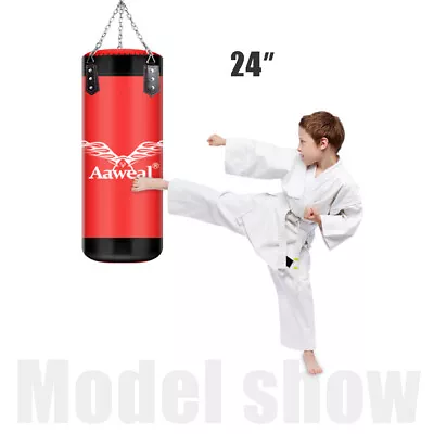 24  Heavy Boxing Punching Bag Training Gloves Set Kicking MMA Workout Empty • $39.42