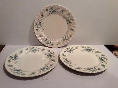 Vintage (3) Myott Staffordshire Ware  Forget Me Not  Dinner Plates • $35