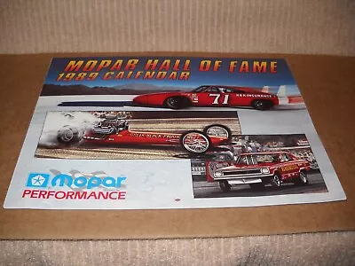 1989 Mopar Performance Hall Of Fame Calendar #P4529189 Super Rare And Very Cool! • $35