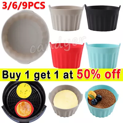 3-9x Air Fryer Egg Poacher.Moulds Silicone Liners Pot Ramekins.For All Air-Fryer • £4.66