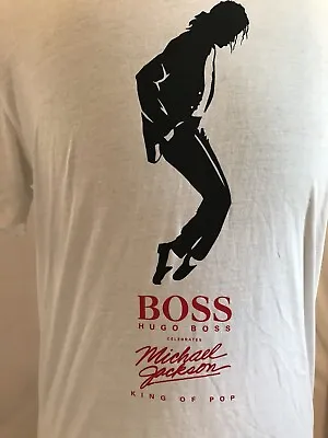 Hugo Boss T-Shirt Collaboration Michael Jackson King Of Pop Moon Walking Sz M • $30