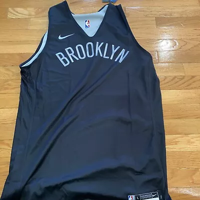 New Nike NBA Team Issued Reversible Brooklyn Jersey - Size Large Tall • $39.99