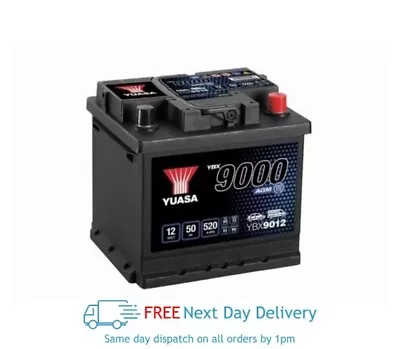 Yuasa YBX9012 AGM Battery 520 CCA 50Ah 3 Year Warranty • £127.76