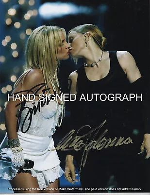 Britney Spears - Madonna - Double Autographed 8 1/2 X 11 Color Photo / Coa • $46