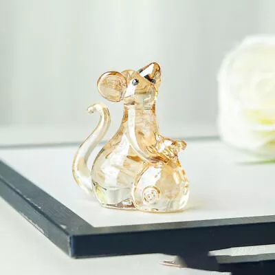 Crystal Crystal Rat Ornament Colorful Beautiful Glass Ornaments  Home • £6.11