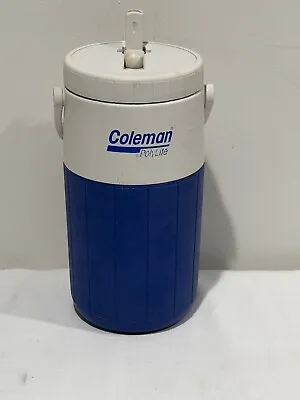 Vintage Coleman PolyLite 1/2 Gallon Blue Made In USA Water Jug Beverage Cooler • $6.48