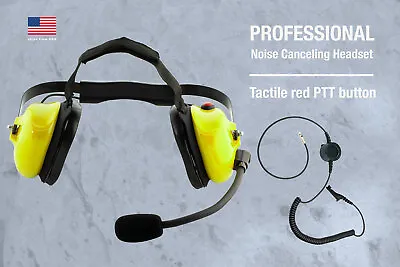 Professional Noise Canceling Dual Muff Racing Headset For Motorola APX900 MTP850 • $106