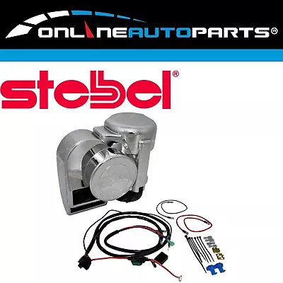 Stebel Nautilus Chrome Compact Car Bike Air Horn 139dB Super Chromed Nova 12volt • $53.27