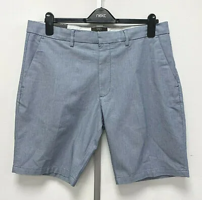 NEW! M&S Marks & Spencer W36  Light Blue-mix Tailored Cotton Shorts With Stretch • £18.99