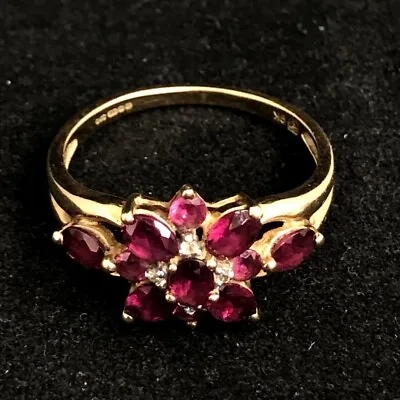 375 Gold Ring 9K Size R Birmingham QVC Jewellery Woman's Floral Design -CP  • $68.75