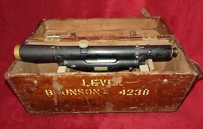 Vintage Brunson Surveying Transit 4238 In Original Wood Box Please Read • $62.91