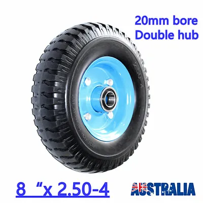 20mm Bore Puncture Proof Solid Rubber Wheels Trolley Flat Free Tire Tyre Quality • $24.21