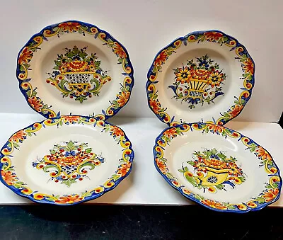 4 J. WILLFRED-C. SADEK’S Peint A La Main Four Wall Plates Hand Painted  Portugal • $75