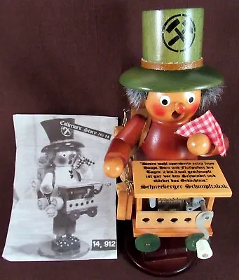 Vintage Steinbach Volkskunst Music Grinder Smoker Wood Figurine Made In Germany • $55