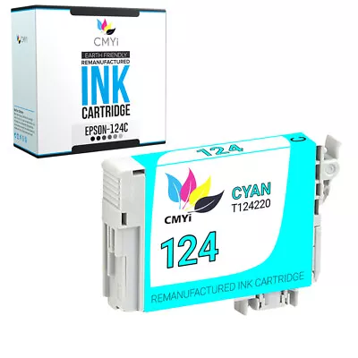 1PK T124 Cyan Ink For Epson 124 Cartridge Fits Stylus Workforce 320 NX230 NX330 • $9.89