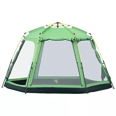 Outsunny 6 Person Camping Tent 2-Tier Pop-up Tent W/ Portable Carry Bag • £94.99