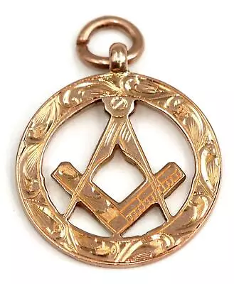 Heavy Double Sided Masonic Fob 9ct Gold B'ham 1947 William Adams Ltd 4.3g • £120