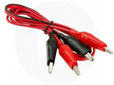 $5.69 • Buy 18AWG Pair Red Black Test Leads Alligator Clips Jumper Cables Automotive Tester
