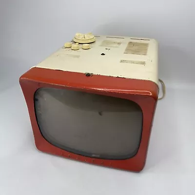 Vintage Antique Admiral 10” TV Model: T102N Red/Tan For Parts RETRO TV 1950’s • $259.99