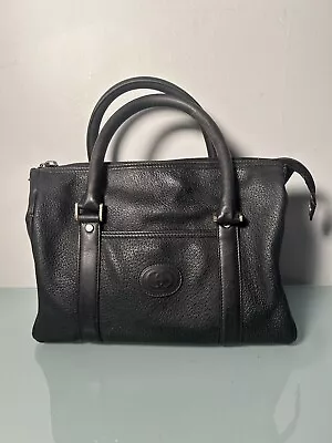 GUCCI Vintage Boston Hand Bag Tote Satchel Leather Black • $51