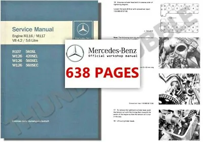 $11.83 • Buy Mercedes M116 M117 V8 Service Workshop Repair Manual R107 560SL 420 560 SEL W126