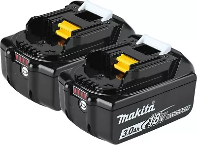 New- Makita BL1830B 18v LXT Lithium-Ion 3.0Ah Battery- Two Pack (Batteries Only) • $133