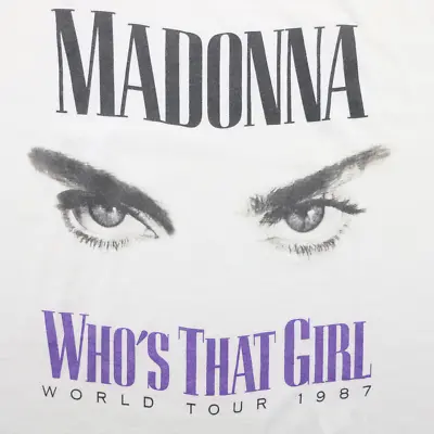 1987 Madonna Who's That Girl Tour Shirt WHite Unisex • $18.99