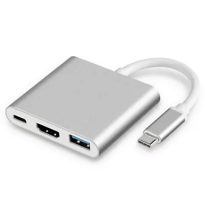 USB Type C To HDMI-Compatible HDTV TV Cable Adapter Converter Hub For Macbook • $11.78