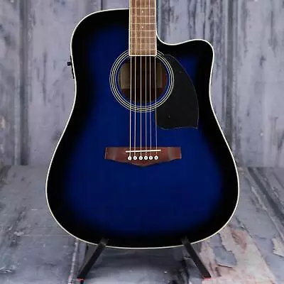 Ibanez PF15ECE Acoustic/Electric Transparent Blue Sunburst • $249.99