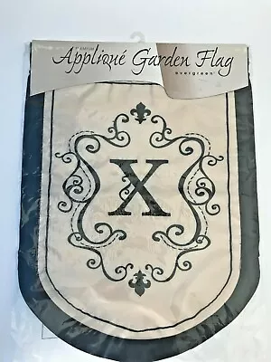 Initial Letter  X  Monogramed Decorative Applique Outdoor Garden FLAG NEW NIP  • $7.99