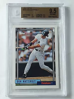 1992 Topps Don Mattingly #300 Bgs 9.5 Gem Mint Card Yankees • $39.99