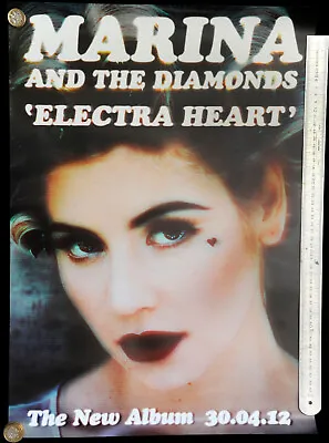 Marina And The Diamonds Electra Heart Rare 2012 Shop Window Promo Poster Ex. • £19.80