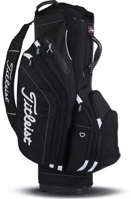 Titleist Golf 14 Way Lightweight Black Cart Golf Single Carry Bag W/ Rain Cover • $124.99