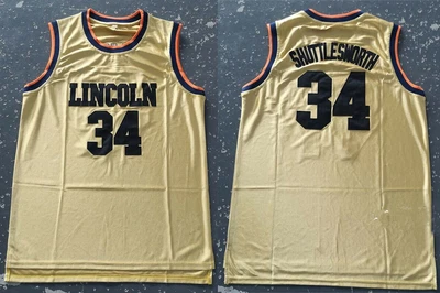 $51.90 • Buy Jesus Shuttlesworth #34 Lincoln He Got Game Basketball Jersey Gold Edition Movie