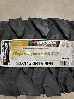 4 New LT 32 11.50 15 LRC 6 Ply Hankook Dynapro MT2 Mud Tires • $699