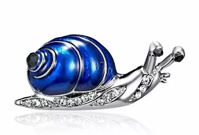 Stunning Diamonte Silver Plated Vintage Look Snail Christmas Brooch Cake Pin B8 • £12.99