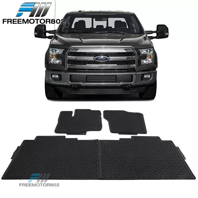 Fits 15-23 Ford F-150 F150 Heavy Duty Latex Floor Mats Front & Rear Full Set • $49.99