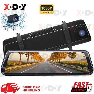 $64.99 • Buy 10  Car DVR Dash Cam Video Mirror Reverse Camera Front 1080P And Rear 1080P Cam